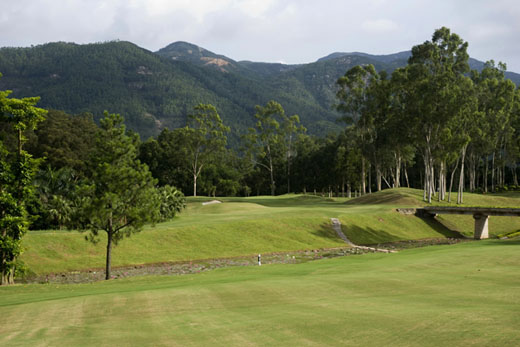 The third hole on the first course in Modern China is a real beauty.