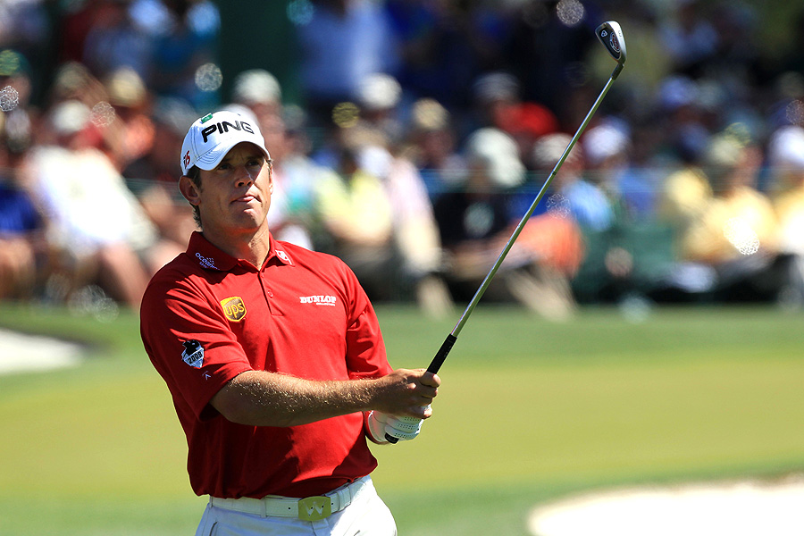 Major Moments: The Englishman, seen here at the 2010 Masters, is on the cusp of a big-time victory