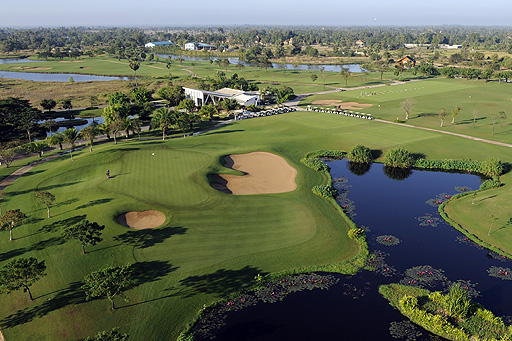 Sir Nick Faldo has produced a high quality and highly enjoyable track near the temples of Angkor in Cambodia