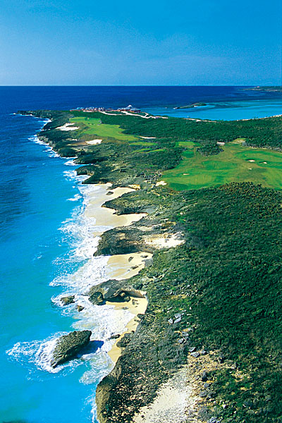 An aerial view of the Abaco Club