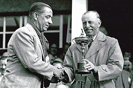 Hagen receives the Ryder Cup after captaining the American side