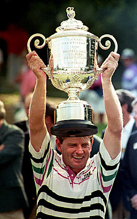 Price hoists the Wanamaker Trophy in 1992