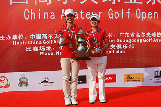 Tiffany Chan and Isabella Leung at the prize giving ceremony