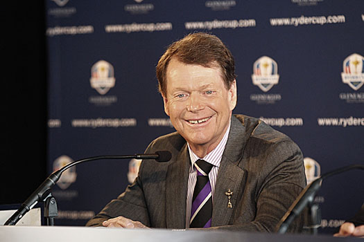 Watson at the press conference in New York following his selection as the 2014 Ryder Cup captain