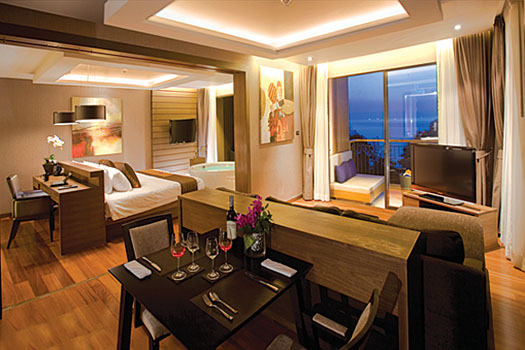A one-bedroom suite at the Avista Phuket Resort & Spa