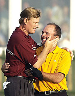 Ernie Els and Thomas Levet