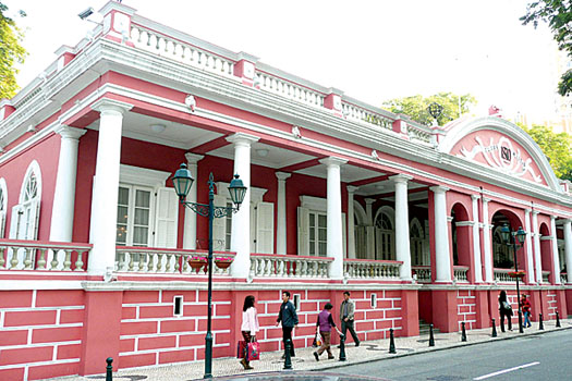 The Clube Militar de Macau, home of an array of fine Portuguese wine