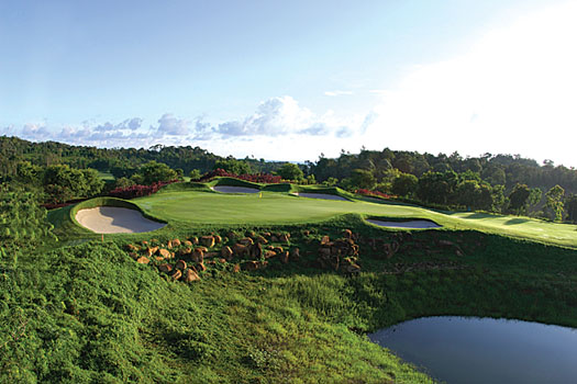 The closing hole on Ocean Course at Ria Bintan