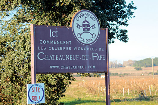 The iconic Chateauneuf-du-Pape