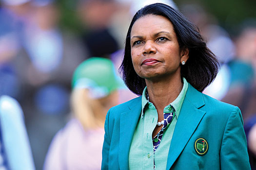  Condoleezza was one of first two women to be admitted as members of Augusta National Golf Club