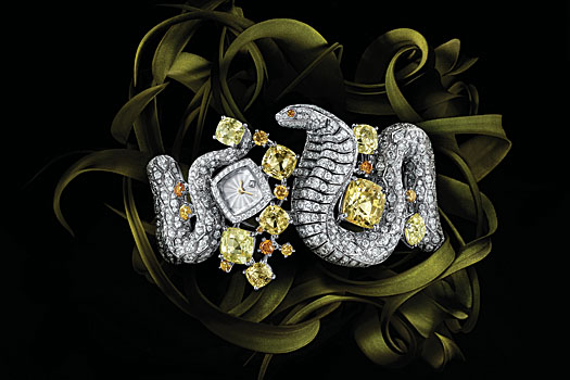 Cartier High Jewellery: watch with snake motif