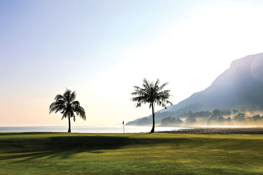 Several holes run along the pristine Langkawi shoreline