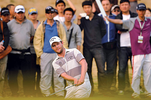 Grace in action during the 2012 Volvo China Open