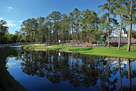 The 16th hole at Augusta National, a mid-length par-3