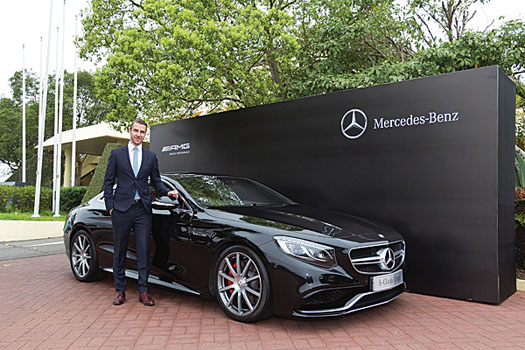 Mr Larko with the latest Mercedes-Benz S-Class coupe