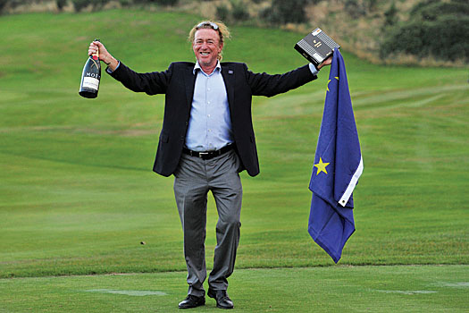 Celebrating Europe's victory at the 2014 Ryder Cup at Gleneagles