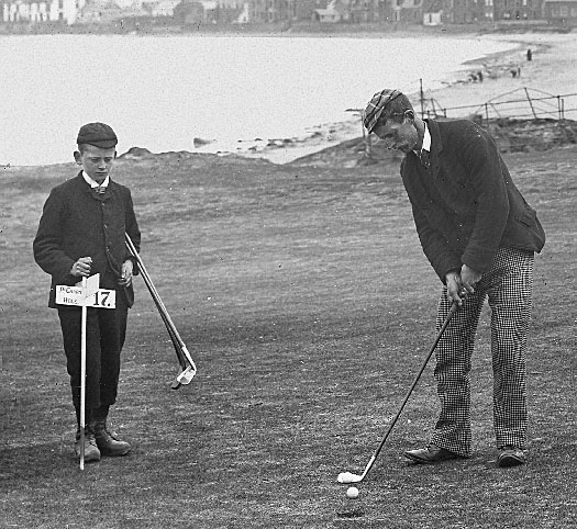 Strath at his home course of North Berwick after the 1876 debacle