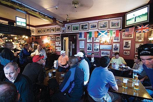 The bar inside the Dunvegan Hotel