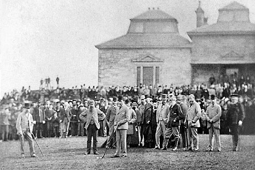 Prince Leopold’s driving ceremony and an exhibition match involving Old Tom Morris delayed the 1876 Open play-off by a day