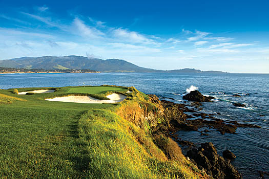 The famous par-3 seventh at Pebble Beach