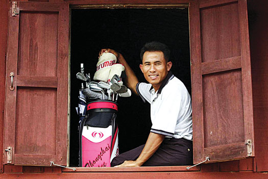 A young Thongchai, pictured here in 2001, at home in Lop Buri