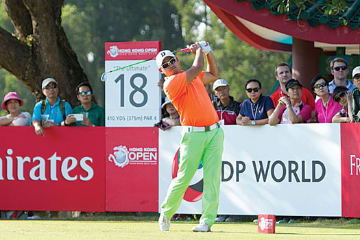 Angelo Que tees off at last year’s Hong Kong Open
