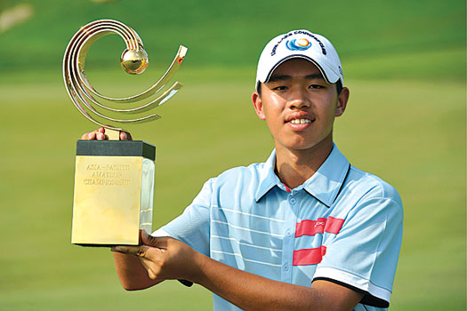 Guan Tianlang won the 2012 Asia-Pacific Amateur Championship at Amata Spring in Thailand