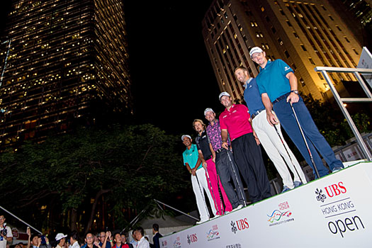 Six of golf’s biggest global names take part in the UBS Hong Kong Open’s ‘Urban Golf Challenge’