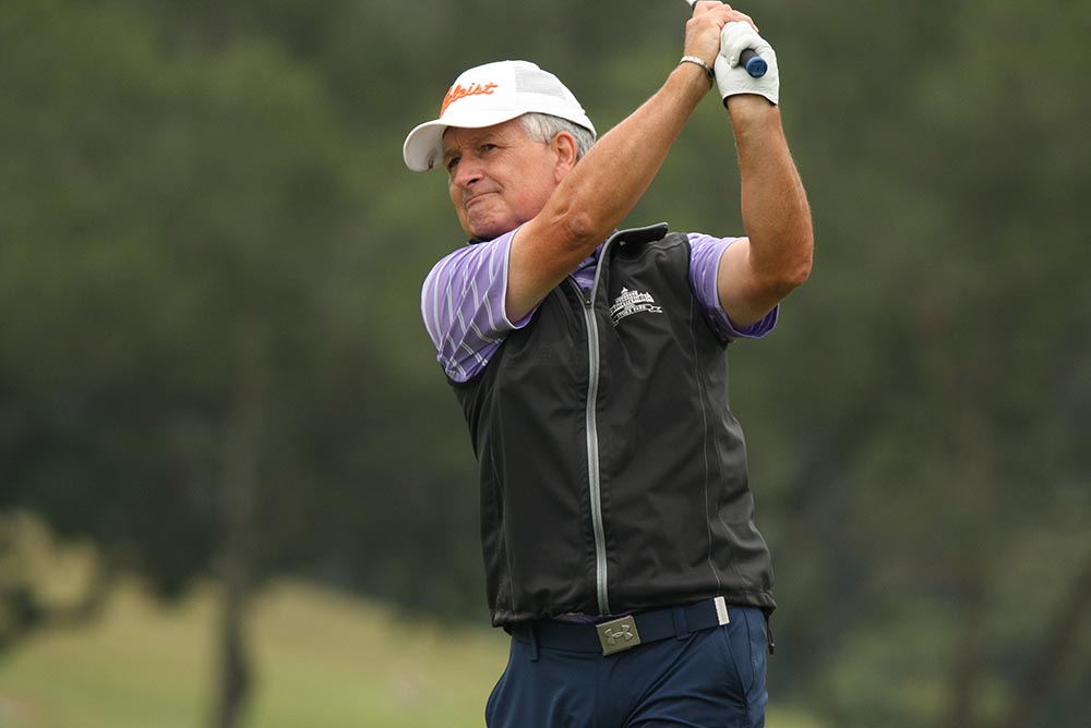 Former HKGC captain John Ball tied as winners of the 60-64 age group