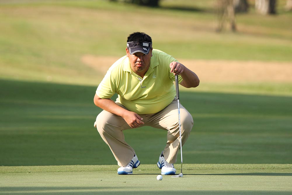 Wong Woon-man held a share of the lead through two rounds of action