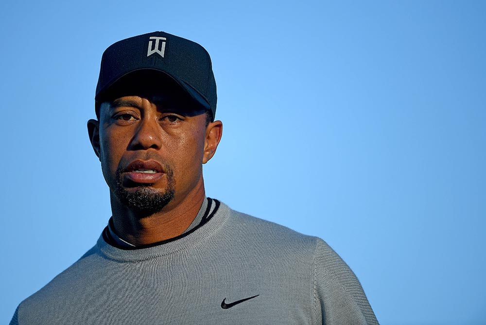 Tiger Woods twitted, “Viewers at home should not be officials wearing stripes"