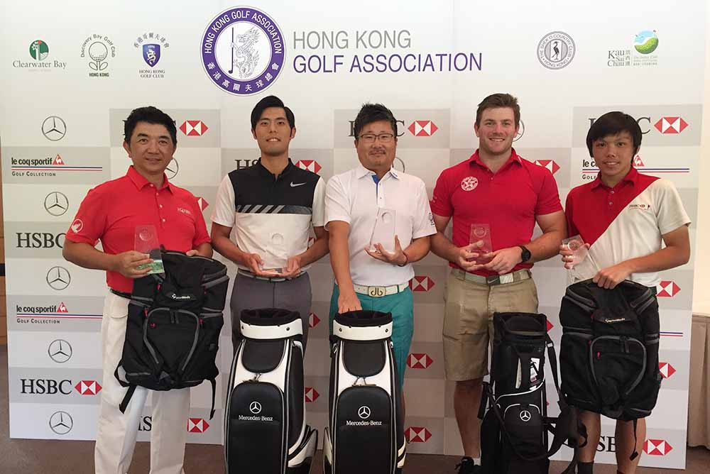Winners of Men’s Stroke Play: (Left to Right) Tai Chi Ming, Andres Tsui, Thomas McColl, Jay Won, Arnold Jr Lee