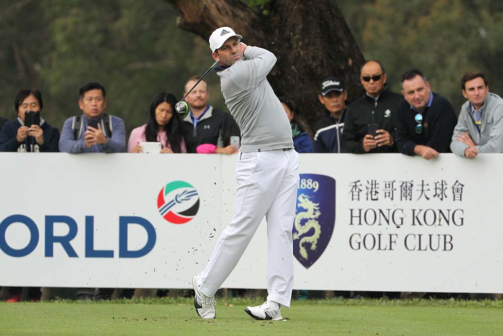 Garcia in action at the UBS Hong Kong Open