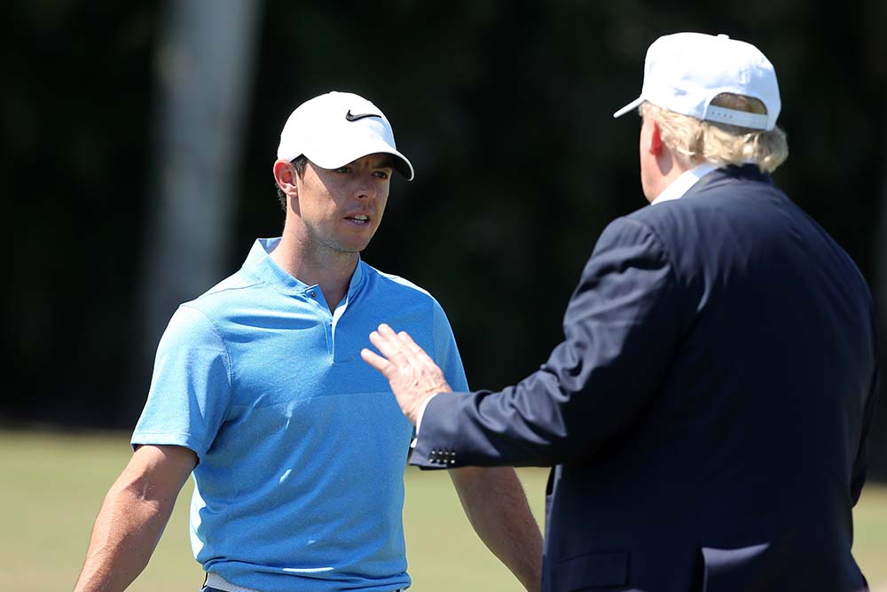 Rory McIlroy came out with the most politic quote after playing with Donald Trump this year, ‘he probably shot around 80. He’s a decent player for a guy in his 70’s.’