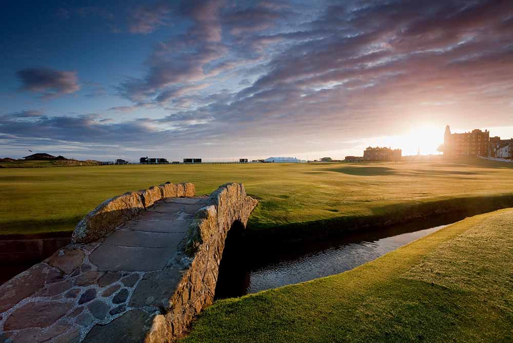 The famous Swilken Bridge at the Old Course in St. Andrews