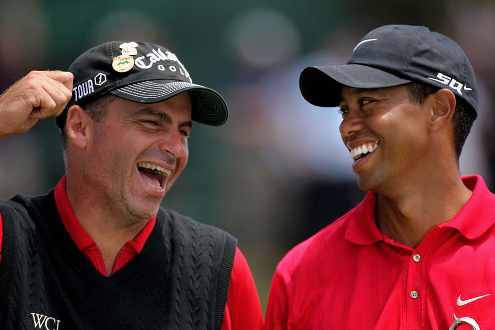 2008 U.S. Open Champion Tiger Woods and Rocco Mediate, runner-up