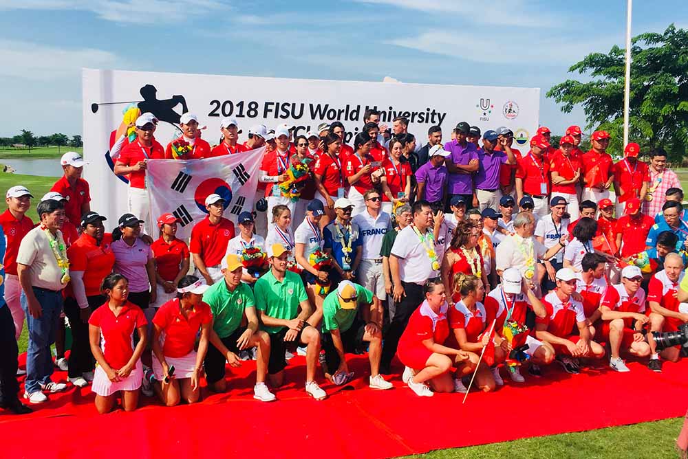 The closing ceremony of the 2018 World University Golf Championship