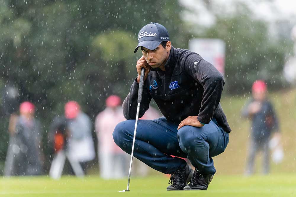 Aaron Rai produced a course-record 61 at Fanling in the second round