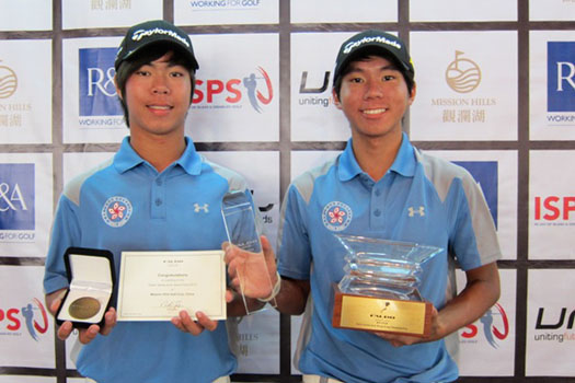 Runner-up Jackie Chan Ka-ho and Winner Terrence Ng
