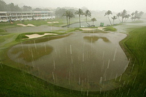 Surprise, surprise. Rain kills a round in Singapore.