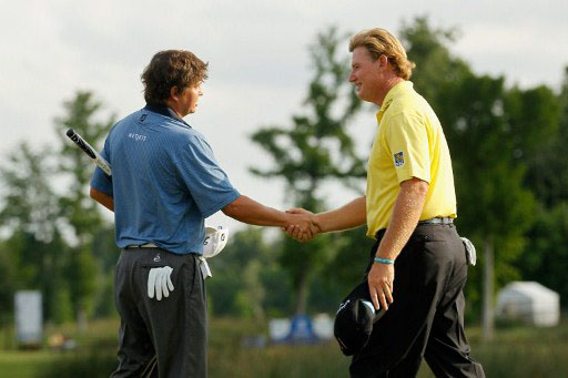 Jason Dufner outlasts Ernie Els to win his first PGA title