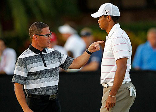 Tiger Woods and his swing coach Sean Foley