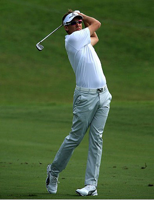 Ian Poulter leads by one stroke