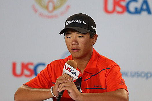 14-year-old Andy Zhang at the press conference