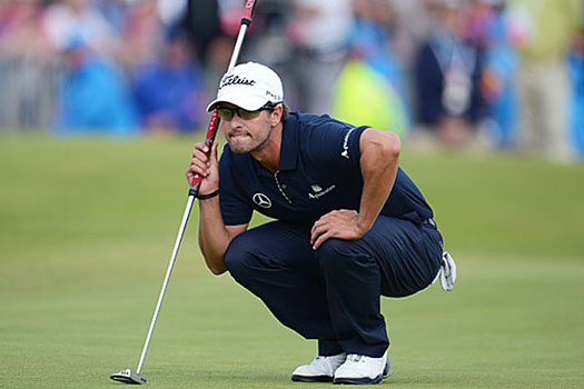 Adam Scott with his long putter