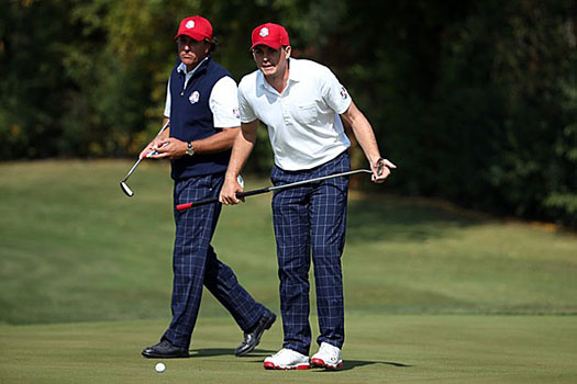 Phil Mickelson and Keegan Bradley secure two points for USA