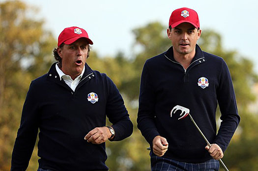 Phil Mickelson and Keegan Bradley