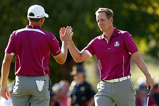 Sergio Garcia and Luke Donald score a crucial point for Europe