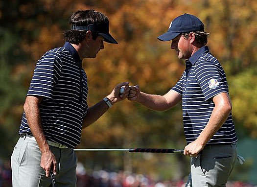 Bubba Watson and Webb Simpson avenge a morning loss