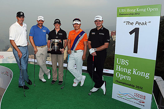 Matt Kuchar, Padraig Harrington, Rory McIlroy, YE Yang and Paul Lawrie